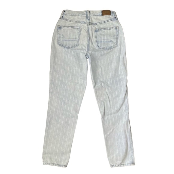 American Eagle Pin striped MOM JEAN Size 0 Short - Picture 2 of 8